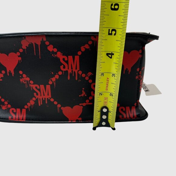 Steve Madden Evelyn Bag Drippy Hearts Black/red Crossbody Bag - Picture 12 of 12